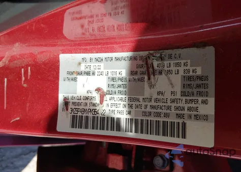 2023 Mazda Mazda3 2.5 S Select z USA, uszkodzony, nr VIN 3MZBPABMXPM354722